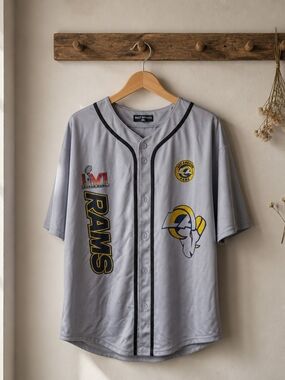Los Angeles Rams Grey Button-Up Jersey
